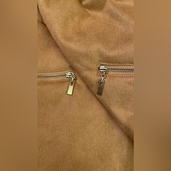 TWELFTH LOVE  L  Faux Suede Sweater/Jacket Voluminous faux shearling Lapels - Picture 15 of 16